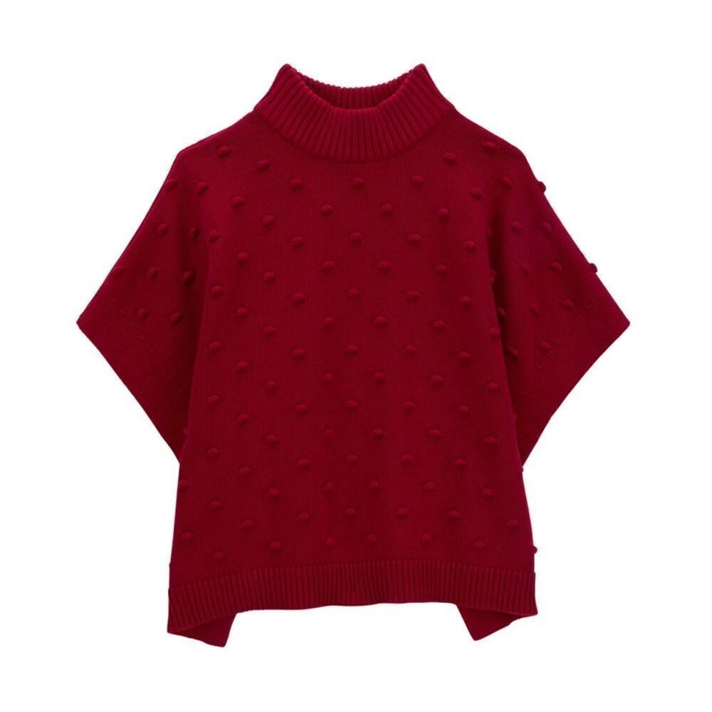 Carter’s Kids Cotton Red Poncho/Cape (Size 4/4A)